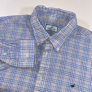 Properly Tied Mens XL Classic Fit Plaid Button Down Shirt Blue Multi AA203